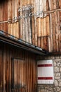 The wooden refuge CittÃÂ  di Carpi in the Cadini di Misurina Mountain Group.